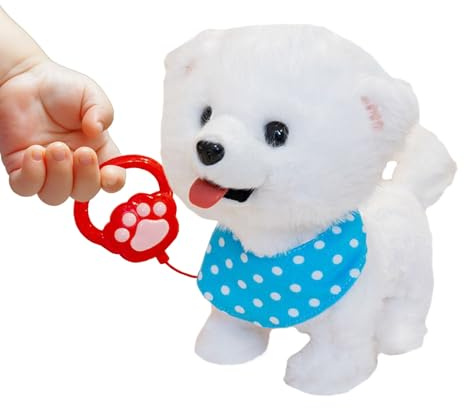 Walking Dog - Talking Puppy Toy, Singing Plush Companion, Wagging Tail Dog, Electronic Pet Playmate, Interactive Plaything | Perfect For Kids Entertainment Holiday Fun Comfort Decoration And Imaginate