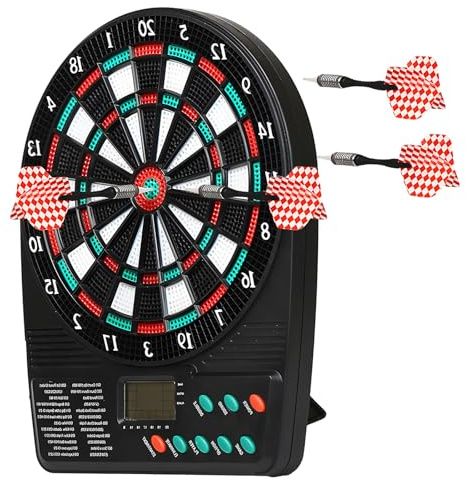 Jeu de fléchettes avec 3 fléchettes, écran LCD, pointe souple, portable avec support, salle de jeux familiale, plusieurs jeux