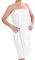 DII womens Women's Adjustable Shower Wrap with Self Fastening Closure, White Terry, S M UK