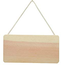 Artemio 21 x 11 cm Holzschild zum Aufhängen, beige