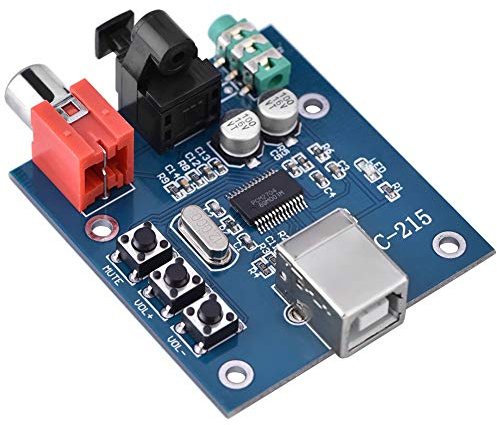 PCM2704 USB-Soundkarte DAC Decoder Board USB-Eingang Koaxial/Faseroptik/Analogausgang HiFi Decoder Board