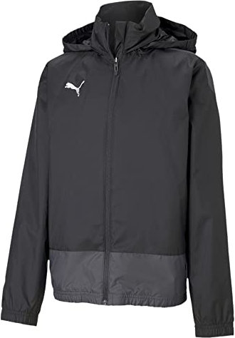 PUMA Jungen teamGOAL 23 Training Rain Jack Regenjacke, Black-Asphalt, 128