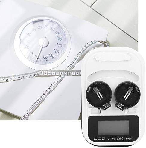 Chargeur de Batterie à Pile Bouton, Chargeur d'affichage LCD fiable pour Petit Corps, Stable pour LIR2016 LIR2032 LIR2025 ML2016(European regulations)