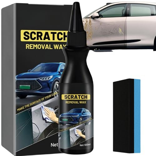 100ML Car Scratch Remover,Car Scratch Repair Wax,Model Car Scratch Repair Cream,Vehicle Scratch Repair Kit,Removes Scratch Anti-Scratch Repair Paste,Car Paint Scratch Repair Polishing Wax with Sponge