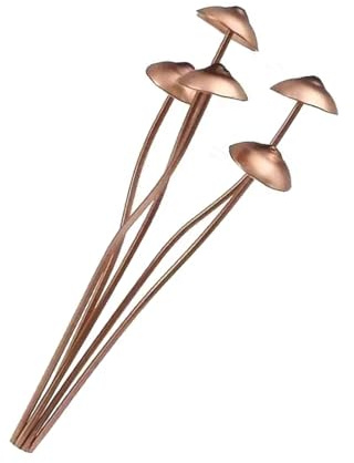 Rusty Looks Iron Mushroom Plant Stake Ground Stake For Garden Bedding Outdoor Decorative Accessory For Yard Patios Rusty Garden Mushroom
