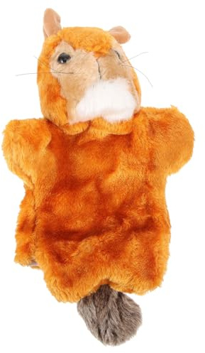 FRCOLOR Plüsch handpuppe Eichhörnchen Weiches Tier Interaktives Erzählspiel Fördert Kreativität und Feinmotorik Geeignet für Kindergarten und Zuhause