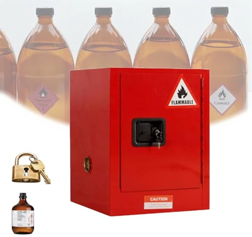 Farligt förvaringsskåp, kemiskt säkerhetsskåp för brandfarliga vätskor, brandbeständigt med justerbara hyllor, industriell kvalitet, 22 gallon