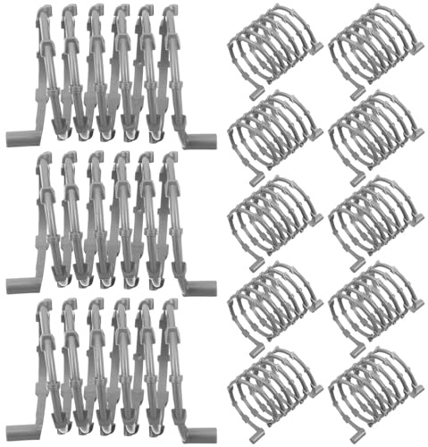 COOPHYA Lot de 10 mini-barbelés pour maquettes - Barrières à ressort pour barrages routiers - Accessoires pour dioramas de soldats, scènes de bataille sur table et modélisme ferroviaire