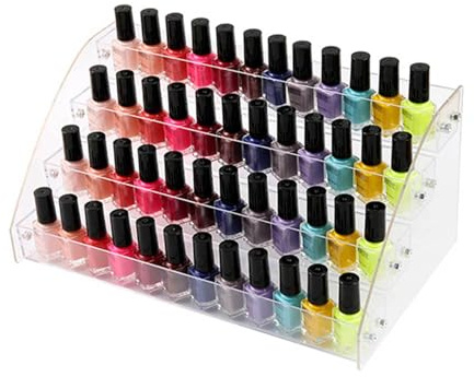Support de rangement pour ongles en acrylique, support de rangement pour vernis à ongles, rouge à lèvres, fard à paupières, bijoux