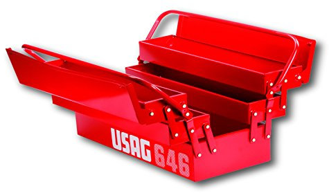 USAG 646/5LV - Cassetta portautensili portattrezzi estensibile lunga a cinque scomparti (vuota) 646301
