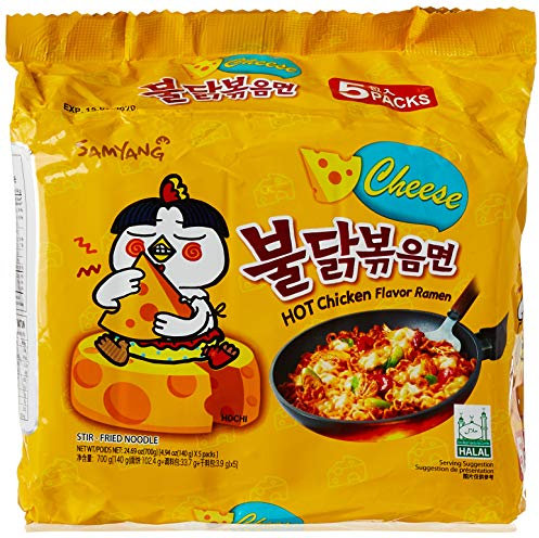 Samyang Cheese Variety Hot Chicken Ramen Noodles, 140 g