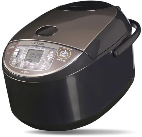 ZOJIRUSHI Premium Reiskocher NL-GAQ18 – 1,8 Liter (10 cups) – mit Warmhaltefunktion – inkl. Messbecher, Reislöffel und Dämpfeinsatz - Mit europäischem Netzkabel