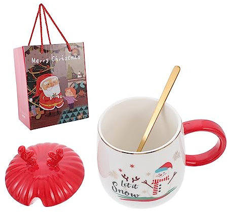 Abaodam Weihnachtskaffeetasse Weihnachtsgeweihtasse Geweihwassertasse Geweihtasse Weihnachten Trinkbecher Geschenktasse Wassertasse Kaffeetasse Teetasse