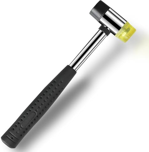 Dubbelhuvud plast och gummihammare, liten gummiMallet hammare verktyg för ytänder, reparationssmycken, läderhantverk, trä, golvbeläggningsinstallation