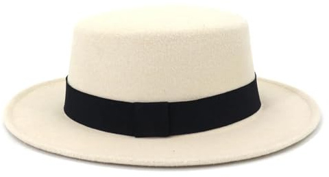FULUJIDI Fedora Trilby Filzhut Hut Frauen Männer Polyester Baumwolle Breite Krempe Fedora Hut Für Festival Flat Top Hüte Für Party