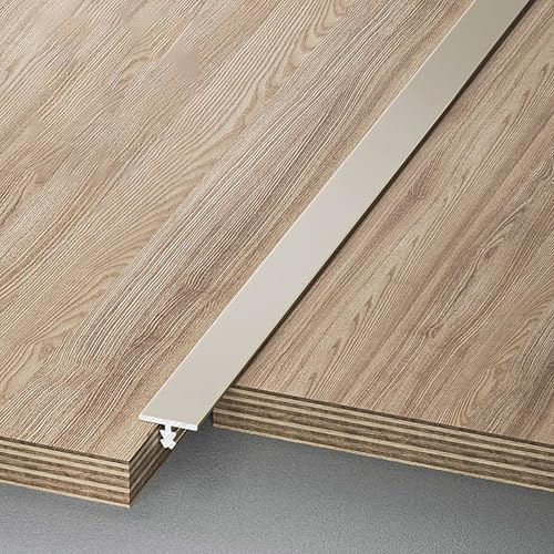 Raouoae T-Formleiste Übergangsschiene Übergangsprofil Türschwelle Für Laminat Und Parkett Door Divider Strip 100 Cm Länge 3 Stück Bodenprofil Für Nahtlose Übergänge(High-End-Grau,Breite: 10 mm)