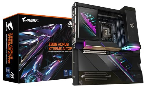 GIGABYTE Z890 AORUS Xtreme AI TOP Motherboard - Unterstützt Intel Core Ultra (Serie 2) CPUs, 22+1+2 Phasen VRM, bis zu 9500MHz DDR5 (OC), PCIe 5.0 M.2, Wi-Fi 7, Thunderbolt 5