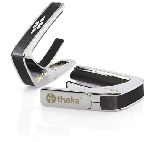 Taylor by THALIA Kapodaster mit Chrom-Finish, 700er-Serie, Ebenholz mit Perlmutt Reflections Griffbrett-Marker