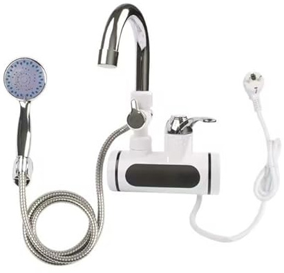 Riscaldatore Istantaneo Acqua Calda Rubinetto Elettrico per Doccia,Cucina,Bagno con Display Della Temperatura e Senza Serbatoio Con Attacco A Muro - modello e colori casuali