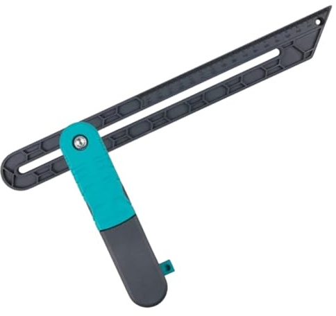 NOLITOY Goniometro per la Lavorazione del Legno Bloccabile in Metallo Strumento di Misurazione Angoli Obliqui Regolabile per Tagli Precisi Utensile per Falegnami e Fai da Te per
