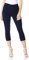 Roman Originals Cropped Trousers for Women UK Ladies Capri Leggings Summer Pants Short Crop Stretch 3/4 Length Three Quarter Pedal Pusher Clothes Elasticated Bengaline Cut Off - Navy Blue - Size 22