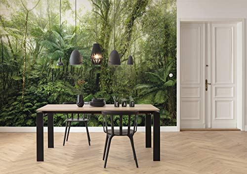 Komar X7-1009 Non-Woven Mindfulness Size: 350 x 250 cm 7 Panels Width 50 cm Wallpaper Decoration Wall Wallpaper Rain Forest Jungle X7-1009 Photo Wallpaper Green Yellow