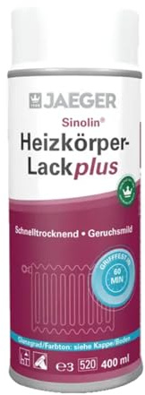 Jaeger Sinolin Heizkörperlackspray PLUS 400ml, weiß oder anthrazitgrau (WEISS (9016) seidenglänzend)