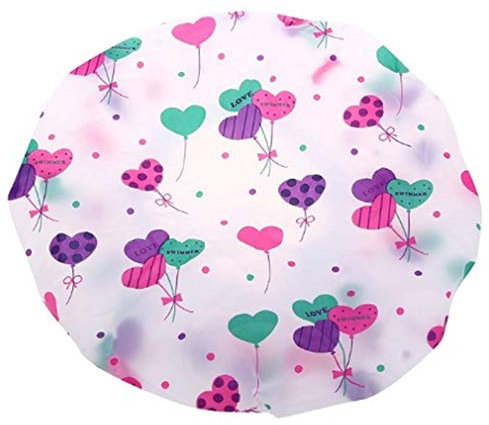 Bonnet de Douche imperméable pour Femmes Floral élastique Chapeau de Douche Lady Salon Spa Grand Bonnet de Bain Ballon Violet Rentable et Durable Habile et Professionnel