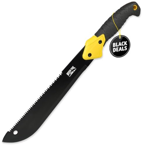 MISTER TOOL - Camping- u. Jagdmachete, Freizeit-Machete, Survival-Machete, Garten-Machete, multifunktionell einsetzbar, scharfe Klinge mit Sägefunktion, ideal für Garten, Camping und Outdoor
