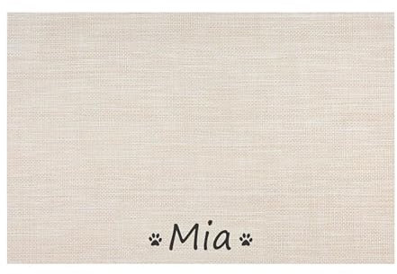 yky Hundematte, personalisierbar, personalisierbar, für Hunde und Katzen, PVC, Beige, 30 x 45 cm