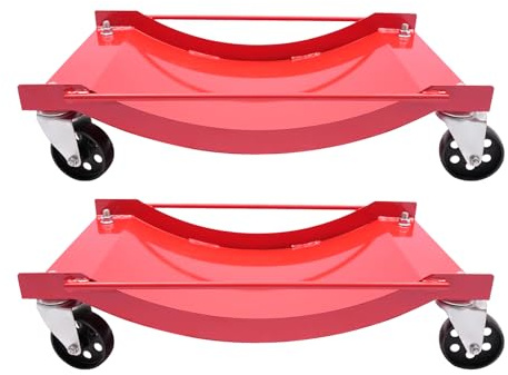 Rangierroller 2 Stück Reifenroller 2000lbs Tragfähigkeit Rangierhilfe Auto Dolly Tragbarer Reifenwagen