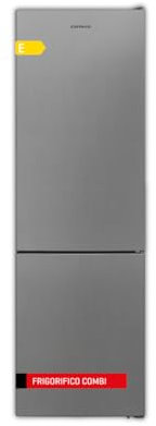 Corbero - Frigorífico Combi | CC200V24NFX | 327L | 60,3x59,9x201 | No Frost, Luz LED, Crisper, Balcones Ajustables, Estantes de Cristal, Huevera | 39 Db | Inox