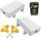 Cierre ventana corredera-Aluminio blanco– Pack de 2 unidades con 2 llaves-Cerradura puerta corredera aluminio – Cierre puerta corredera- Seguridad ventanas niños