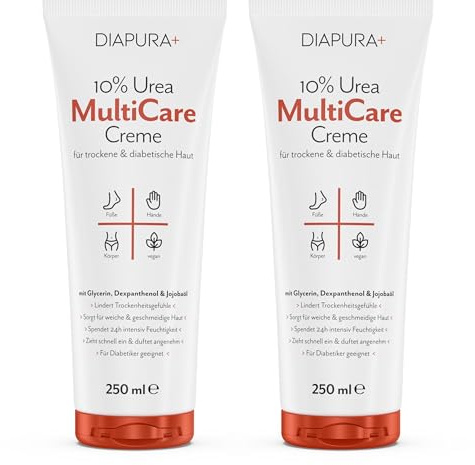 DIAPURA Urea Creme 10% Körpercreme trockene Haut aus Deutschland, 2x250 ml