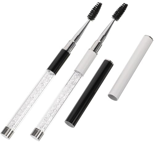 ARTSEWPLY 2 st Ögonfransborstar med Spiralkam Svart och Praktiska för Separering och Applicering Mascara och Kompakta för Resor och Vardagsbruk