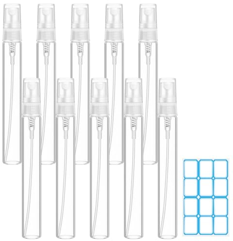 Fadayunn Mini Sprühflasche Kleine Sprühflaschen Zum Befüllen Nachfüllbare Sprühflasche Mini Sprayflasche Klein Kleine Sprühflaschen für Parfüm Körperpflege Flüssigkeit Kosmetik 10ml 10 Stück