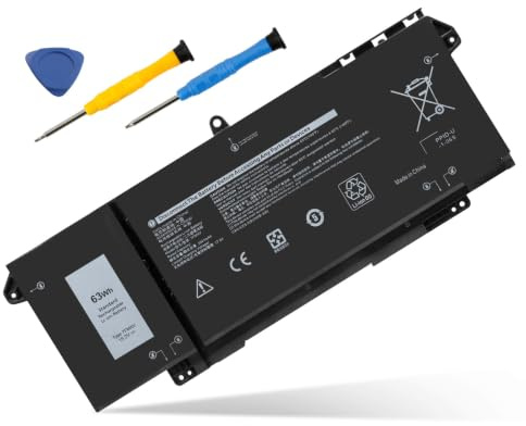 7FMXV 63Wh Laptop Batería para DELL Latitude 5320 7320 7420 7520 Latitude 5320 2-in-1/7320 2-in-1/7420 2-in-1 P133G P134G P135G P136G P138G P139G P110F TN2GY 9JM71 15.2V 4-Cell 3941mAh