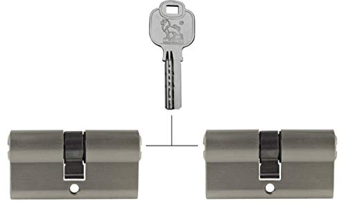 2x Profilzylinder 60 mm 30/30 gleichschließend Not- und Gefahrenfunktion inkl. 10 Schlüssel