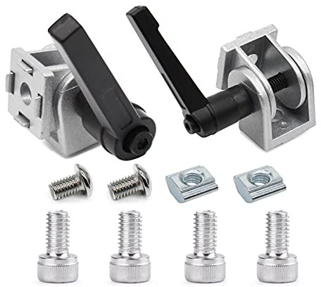 2 Sets 2020 Series Aluminum Extrusion Profile Die-Cast Zinc Alloy Flexible Pivot Joint Connector with Handles