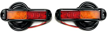 MelTruck® 2x 3 Funktions LED Rückleuchte 12V 24V E9 für LKW PKW Anhänger Trailer Wohnwagen Quads