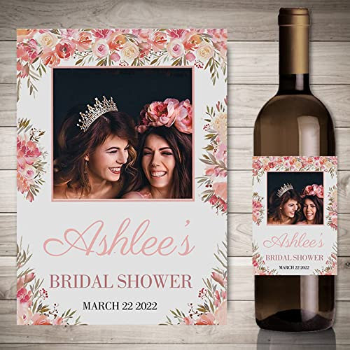 kilp Weinflasche Etiketten Aufkleber für Hochzeits,Personalisierte flaschenetiketten Hochzeit, Hochzeit Dekoration Wein (8,9 x 12.7cm)