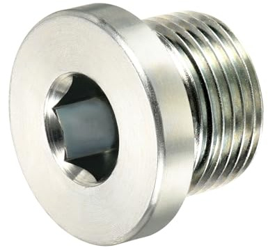 YOKIVE 45# sexkantshuvud i stål, rörmontering pluggpropp med tätningsring, perfekt för att avsluta slangändar (silver, M20 x 1,5)