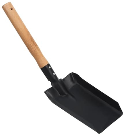 Abaodam Pala de Mano Pequeña de Hierro con Mango de Madera Resistente y Práctica para Jardinería Limpieza de Jardín y Uso Doméstico Compacta y Ligera para Plantar y Suelo