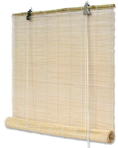 Interdeco Bambusrollo mit Seitenzug in Natur, Mariko, 160 x 160 cm