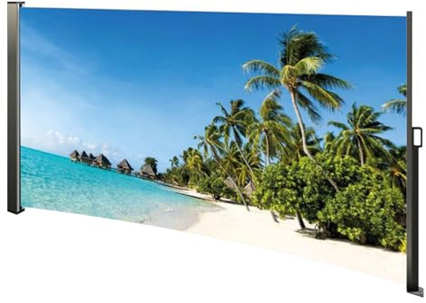 Seitenmarkise mit Fotodruck SÜDSEE, Sichtschutz, Windschutz