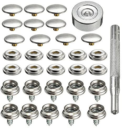 EsportsMJJ 10Set Edelstahl 3/8 Zoll Boots Deckel Armaturen Verschluss-Kit Mit Werkzeugen
