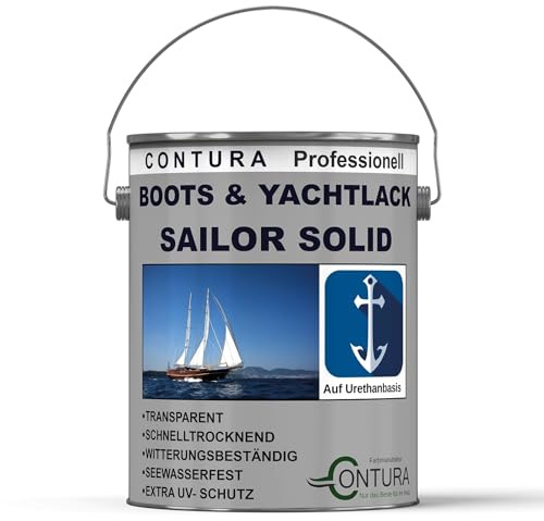 Bootslack Yachtlack Seidenmatt Contura Holzlack Thekenlack Klarlack Außen Holzschutz (2,5 Liter)