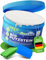 FreeClean® BIO Putzstein 450g inkl. 2-in-1 Schwamm & Poliertuch - Universalstein Set mit EU-Ecolabel - Wunder Reinigungspaste als Küchen Reiniger, Bad Reiniger & Sneaker Reiniger [Made in Germany]