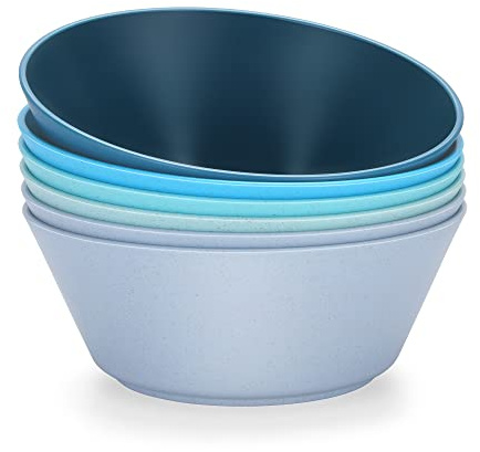50 Oz Large Cereal Bowls, Unbreakable Wheat Straw Fiber Salad Bowl Sturdy and Stackable Salad Serving Bowls Set, BPA-Free Microwave/Dishwasher Safe, Lightweight for Oatmeal, Snacks , Oatmeal, Snacks