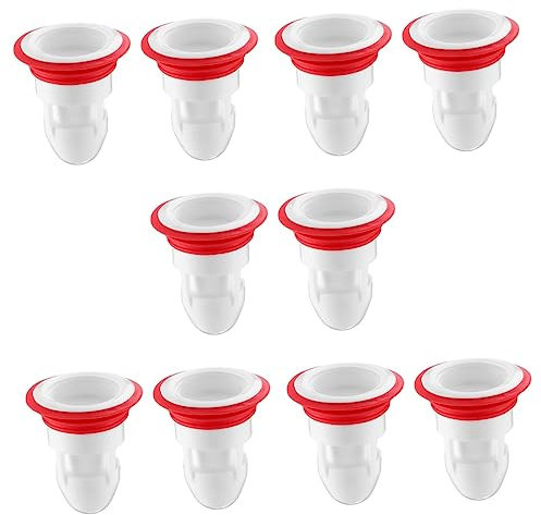 OSALADI 10piezas Filtros De Tapones De Drenaje para Inodoro y Lavabo Protección Antivibración y Antiolores Diseño De Boca Ancha para Baños y Cocinas